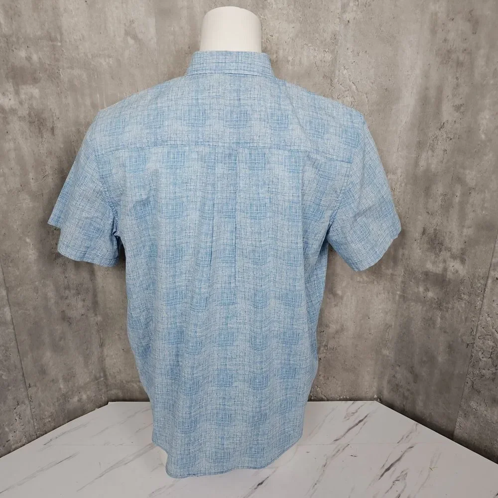 Cody James Core Mens L Blue Abstract‎ Pattern Cotton Short Sleeve Cotton Front